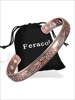 Copper Magnetic Bracelet 3500 Gauss Neodymium Adjustable Cuff